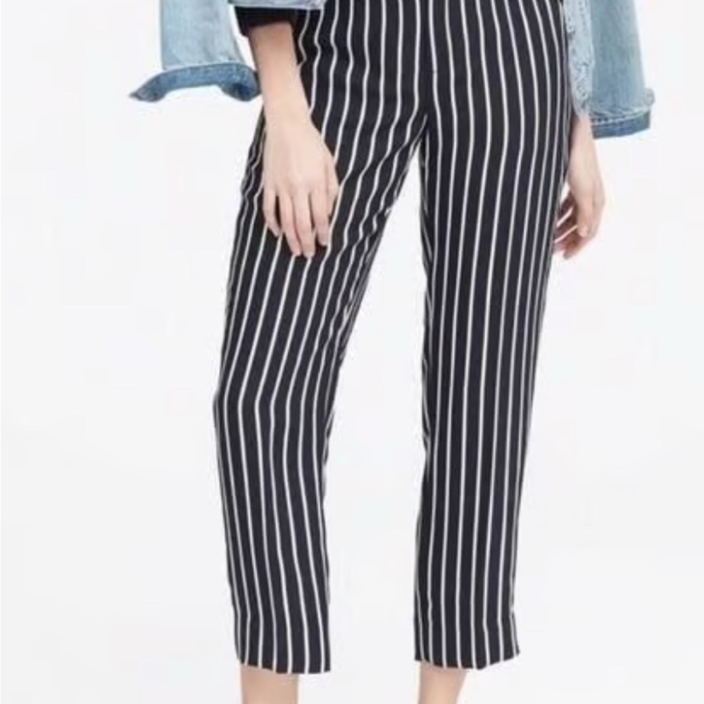 Banana Republic new no tags Avery satin Striped Women's Pants Sz 6